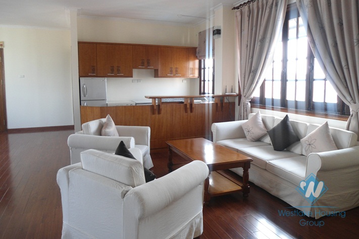 Apartment with large living room for rent in Hoan Kiem district, Hanoi